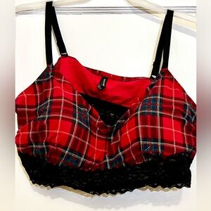 Torrid Size 4 Plaid Bralette